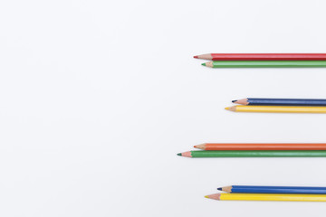 pencils in the colors of the Belarusian and Ukrainian flags