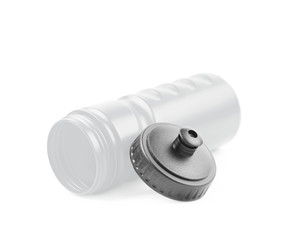 Plastic sport water bottle isolated