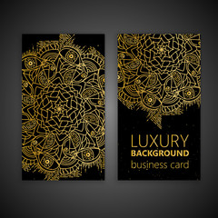Fototapeta premium Vintage decorative elements. Business Cards. Ornamental floral.
