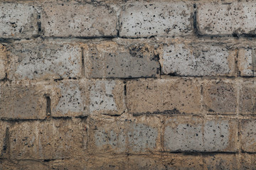 .Concrete masonry brick, dirty
