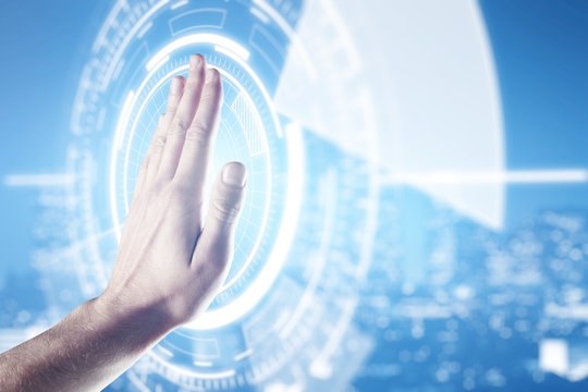 Technology concept - Powered by Adobe