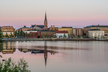 Norra hamnen i Luleå en ljus midsommarnatt