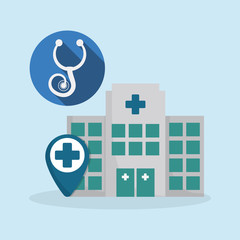 hospital medical service icon vector illustration eps 10