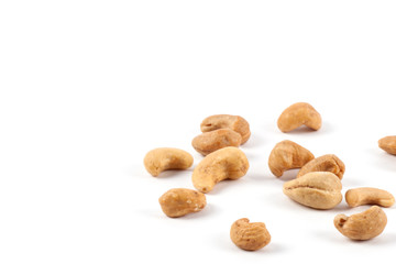 Roasted cashews close up