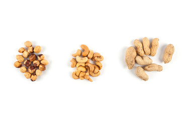 Roasted cashews close up