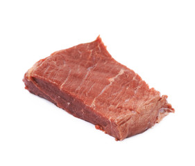 Single slice of beef meat isolated