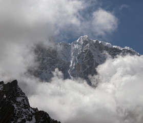 The himalaya peak in valley Chhukhung - Nepal, Himalayas