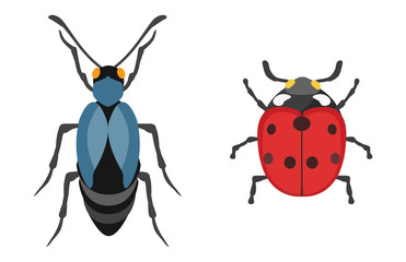 Insect icon flat isolated vector illustration.