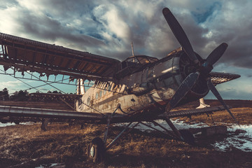 Old soviet transport biplane An-2