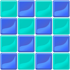 Green and blue tiles texture seamless illustration