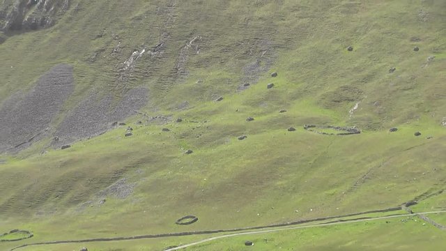 Cleits and abandoned Village Hirta St Kilda Scotland