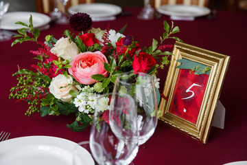 red wine flower arrangement