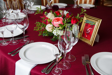red wine flower arrangement