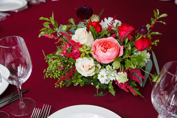 red wine flower arrangement