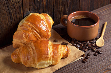 Croissants and coffee