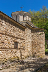 Fototapeta na wymiar Panoramic view of Temski monastery St. George, Pirot Region, Republic of Serbia