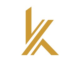 initial letter K gold color logo vector