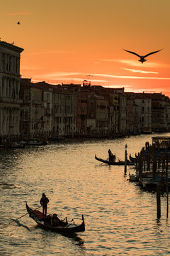 Tramonto sul Canal Grande,Venezia
