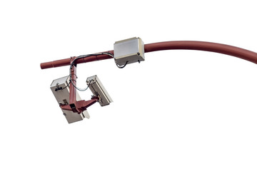 CCTV camera isolated on white background