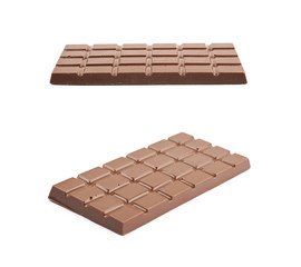 Single chocolate bar isolated