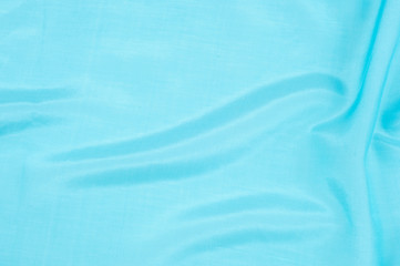 Fabric silk texture. blue