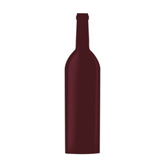 glass bottle wine drink design vector illustration eps 10