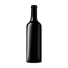 glass bottle wine dark design vector illustration eps 10