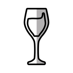 glass cup drink shadow vector illustration eps 10