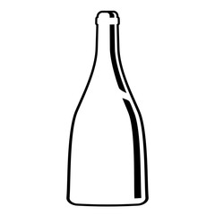 glass bottle wine out line design vector illustration eps 10