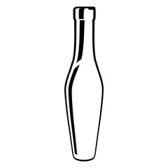 glass bottle wine line design vector illustration eps 10