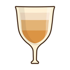 glass cup coffee beverage vector illustration eps 10