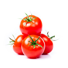 Tomatoes  isolated on white