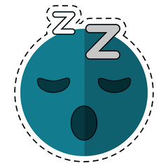 cartoon sleepy emoticon funny vector illustration eps 10