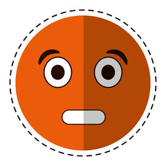 cartoon surprised emoticon funny vector illustration eps 10