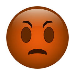 angry emoticon funny icon vector illustration eps 10