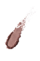 Brown color cosmetic powder on background