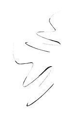 Black color eyeliner strokes on background