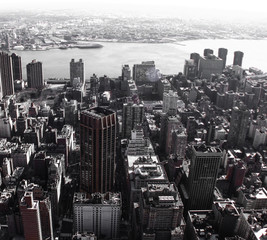 Fototapeta na wymiar A city view across Manhattan, New York 