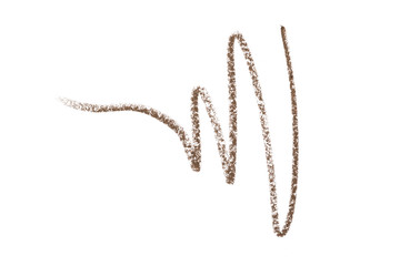 Brown color Cosmetic eye liner pencil strokes