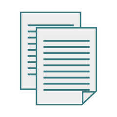 monochrome contour with document file vector illustration