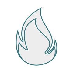 Naklejka premium monochrome contour with flame close up vector illustration