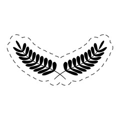 rustic branch decoration thin line vector illustration eps 10