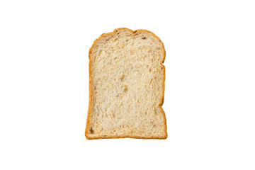 sliced bread on white background