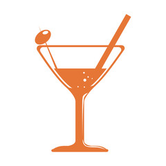 tropical cocktail drink icon vector illustration design
