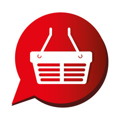 basket shopping commercial icon vector illustration design