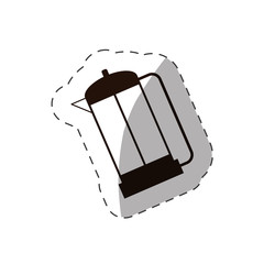 coffee pot handle drink line vector illustration eps 10