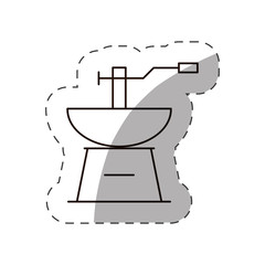 coffee mill manual line vector illustration eps 10