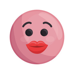 Fototapeta premium face emoticon character icon vector illustration design