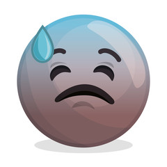 face emoticon character icon vector illustration design