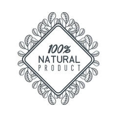seal natural product guaranteed vector illustration design